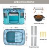 VEVOR Foldable Pet Playpen, 32'' x 24'' x 22'' Portable Dog Playpen, Crate Kennel for Puppy, Dog, Cat, Waterproof 600D Oxford Cloth, Removable Zipper,