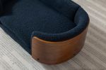 Scandinavian style Elevated Dog Bed Pet Sofa With Solid Wood legs and Walnut Bent Wood Back, Cashmere Cushion,Small Size