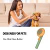 Pet Pumpkin Brush, Pet Grooming Self Cleaning Slicker Brush For Dogs Cats Puppy Rabbit, Cat Brush Grooming Gently Removes Loose Undercoat, Mats Tangle