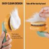 Pet Pumpkin Brush, Pet Grooming Self Cleaning Slicker Brush For Dogs Cats Puppy Rabbit, Cat Brush Grooming Gently Removes Loose Undercoat, Mats Tangle