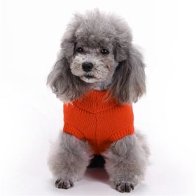 Dog Sweater Warm Pet Sweater Dog Sweaters for Small Dogs Medium Dogs Large Dogs Cute Knitted Classic Clothes Coat for Dog Puppy (Color: ORANGE, size: XX-Large)