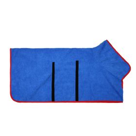 Pet Bath Towel For Dog & Cat; Microfiber Dog Bathrobe; Absorbent Cat Towel; Quick Dry Pet Bathrobe (Color: ROYAL BLUE, size: XS)
