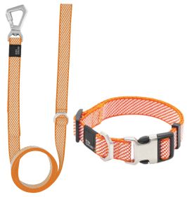 Pet Life 'Escapade' Outdoor Series 2-in-1 Convertible Dog Leash and Collar (Color: ORANGE, size: small)