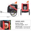 Dog Bike Trailer, Breathable Mesh Dog Cart with 3 Entrances, Safety Flag, 8 Reflectors, Folding Pet Carrier Wagon with 20 Inch Wheels, Bicycle Carrier
