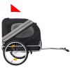 Dog Bike Trailer, Breathable Mesh Dog Cart with 3 Entrances, Safety Flag, 8 Reflectors, Folding Pet Carrier Wagon with 20 Inch Wheels, Bicycle Carrier