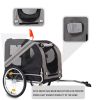 Dog Bike Trailer, Breathable Mesh Dog Cart with 3 Entrances, Safety Flag, 8 Reflectors, Folding Pet Carrier Wagon with 20 Inch Wheels, Bicycle Carrier